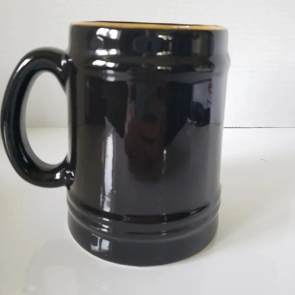 Banaux Canada Large Black Ceramic Fisherman's Coffee  mug. - Picture 4 of 8